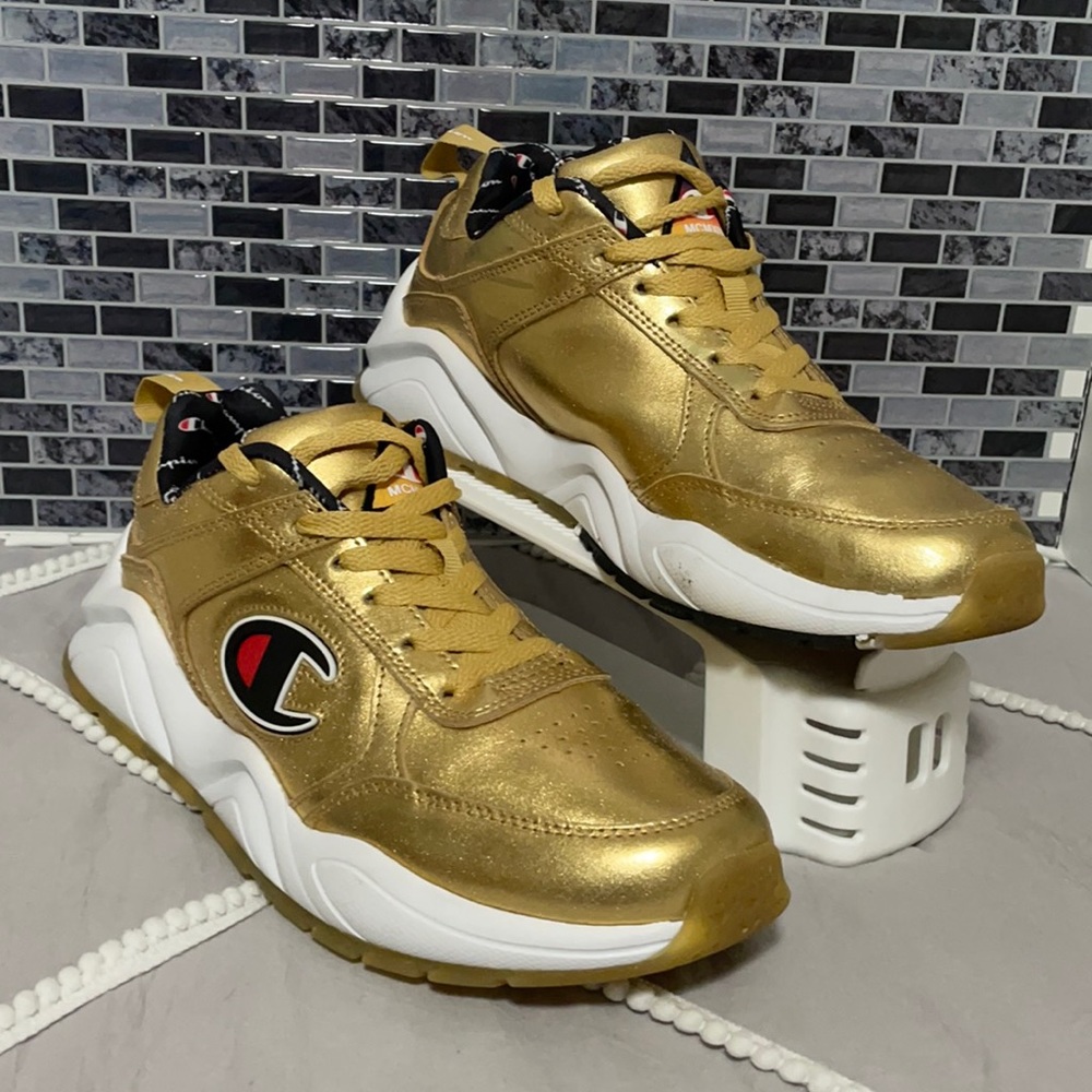 Champion gold shoes 8.5